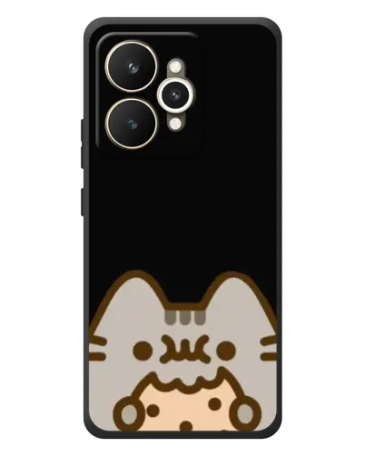 Чехол для Realme 15 с картинкой «Пушин на черном»