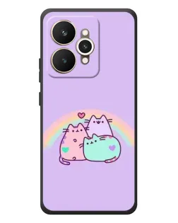 Чехол для Realme 15 с картинкой «Радужные Пушины»