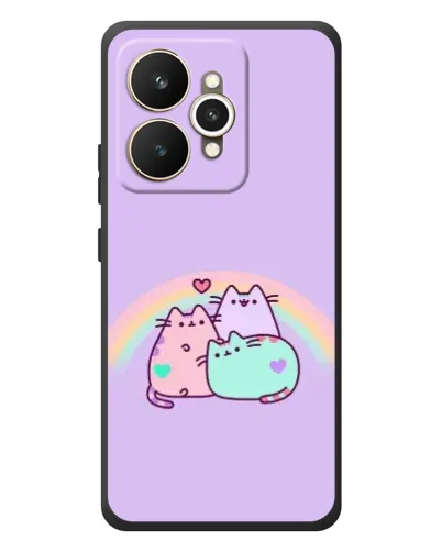 Чехол для Realme 15 с картинкой «Радужные Пушины»
