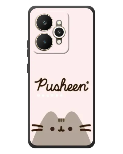 Чехол для Realme 15 с картинкой «Pusheen логотип»