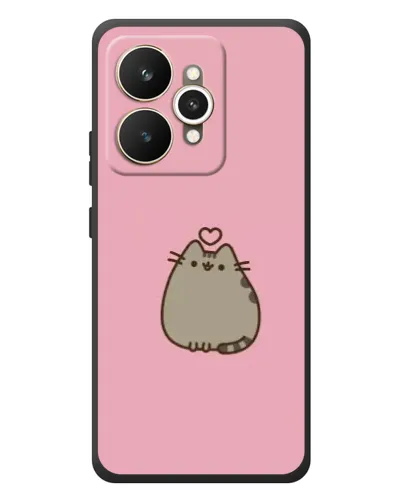 Чехол для Realme 15 с картинкой «Pusheen сердце»