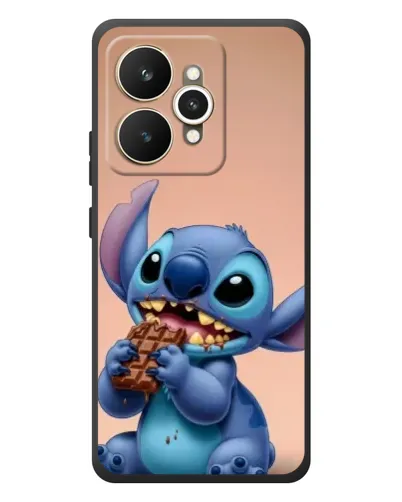 Чехол для Realme 15 с картинкой «Стич ест шоколад»