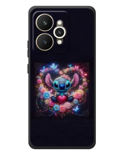 Чехол для Realme 15 с картинкой «Stitch в цветах»