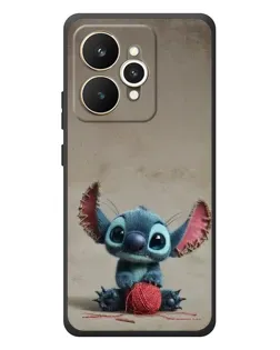 Чехол для Realme 15 с картинкой «Стич на коричневом фоне»