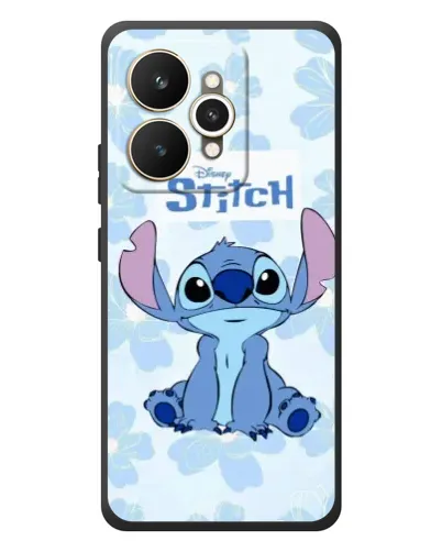 Чехол для Realme 15 с картинкой «Stitch среди цветов»