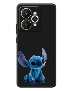 Чехол для Realme 15 с картинкой «Стич на черном»