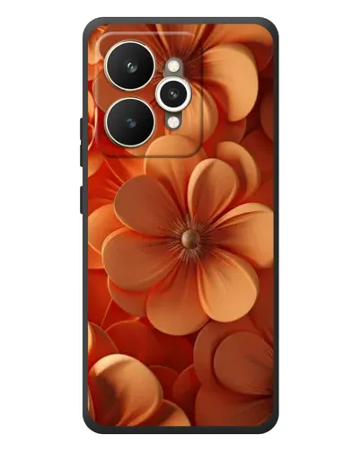 Чехол для Realme 15 с картинкой «Оранжевый макро цветок»