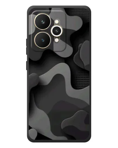 Чехол для Realme 15 с картинкой «Темный абстрактный камуфляж»