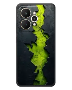 Чехол для Realme 15 с картинкой «Салатовый разлом скалы»