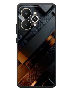 Чехол для Realme 15 с картинкой «Черные геометрические блоки»