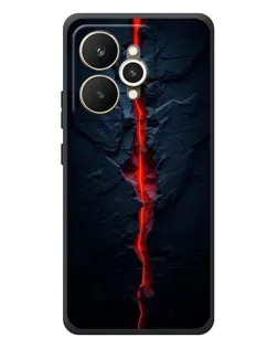 Чехол для Realme 15 с картинкой «Kрасная лавовая трещина»