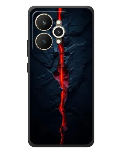 Чехол для Realme 15 с картинкой «Kрасная лавовая трещина»