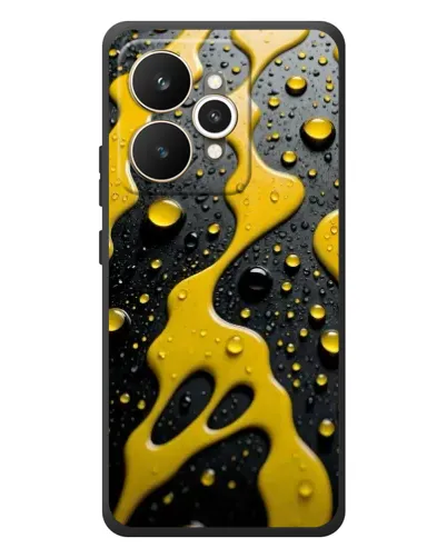 Чехол для Realme 15 с картинкой «Жидкое желтое золото»