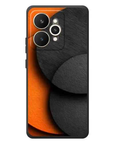 Чехол для Realme 15 с картинкой «Геометрия оранжевых кругов»
