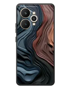 Чехол для Realme 15 с картинкой «Цветные волны каньона»