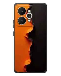 Чехол для Realme 15 с картинкой «Оранжевый разлом»
