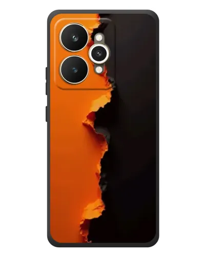 Чехол для Realme 15 с картинкой «Оранжевый разлом»