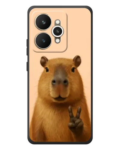 Чехол для Realme 15 с картинкой «Капибара виктория»