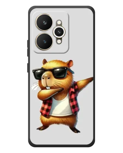 Чехол для Realme 15 с картинкой «Капибара рэпер даб»