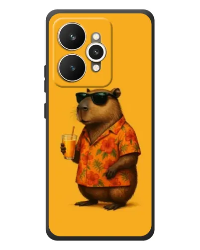 Чехол для Realme 15 с картинкой «Капибара на отдыхе»