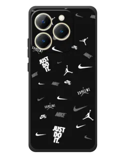 Чехол для Realme 15T с картинкой «Nike Black Pattern»