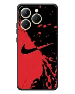 Чехол для Realme 15T с картинкой «Красные брызги Nike»