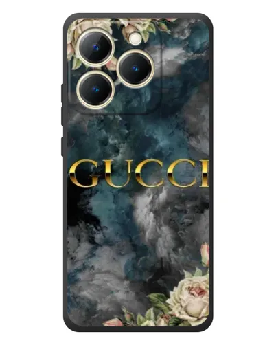 Чехол для Realme 15T с картинкой «Абстрактные цветы Gucci» Чехол для Realme 15T с картинкой «Абстрактные цветы Gucci»