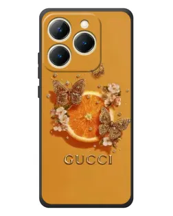 Чехол для Realme 15T с картинкой «Gucci — золотые бабочки» Чехол для Realme 15T с картинкой «Gucci — золотые бабочки»