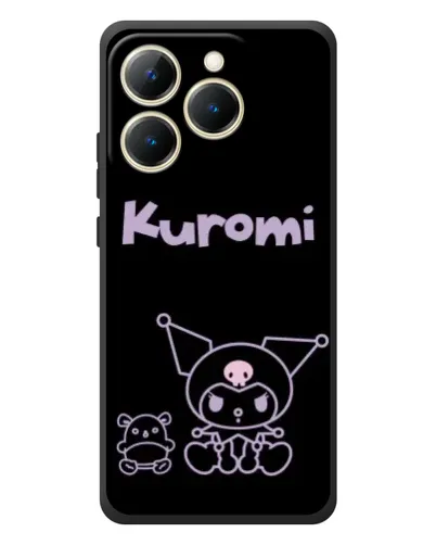 Чехол для Realme 15T с картинкой «Kuromi — черный минимализм»