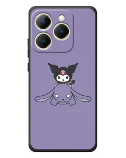 Чехол для Realme 15T с картинкой «Kuromi на лиловом фоне»
