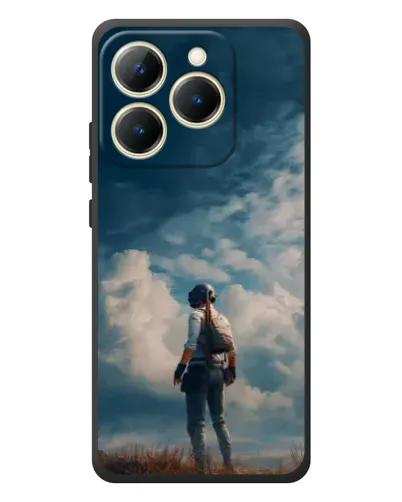 Чохол для Realme 15T з картинкою «Герой PUBG на скелі»