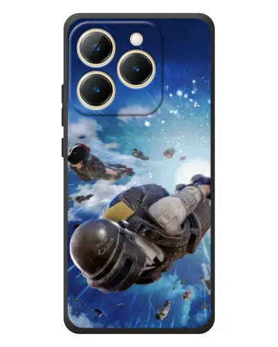 Чохол для Realme 15T з картинкою «Десант PUBG — стрибок»