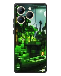 Чохол для Realme 15T з картинкою «Minecraft лісовий пейзаж»