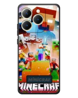 Чохол для Realme 15T з картинкою «Minecraft герої гри»