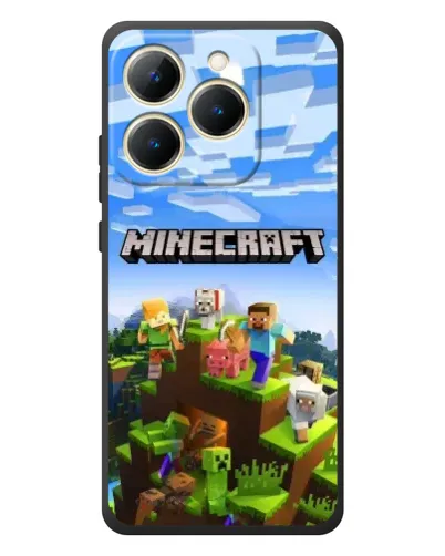 Чехол для Realme 15T с картинкой «Minecraft классический мир»
