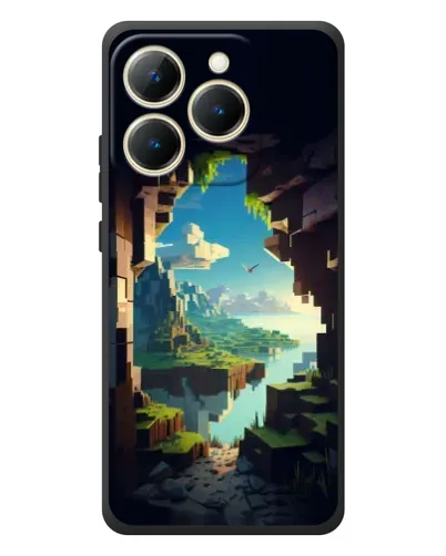 Чехол для Realme 15T с картинкой «Вид из пещеры»