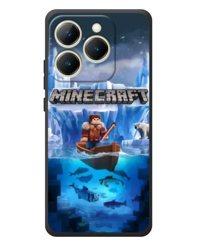 Чехол для Realme 15T с картинкой «Minecraft ледяной мир»