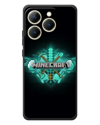 Чехол для Realme 15T с картинкой «Minecraft Diamond лого»