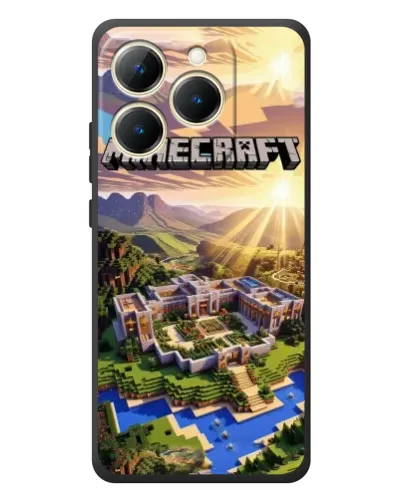 Чехол для Realme 15T с картинкой «Minecraft панорама»