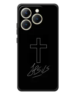 Чехол для Realme 15T с картинкой «Графический крест Jesus»