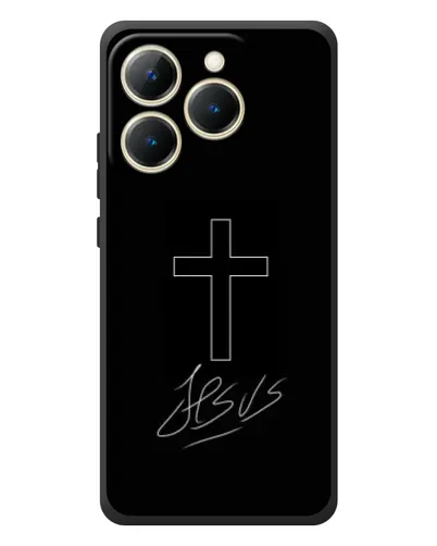 Чехол для Realme 15T с картинкой «Графический крест Jesus» Чехол для Realme 15T с картинкой «Графический крест Jesus»
