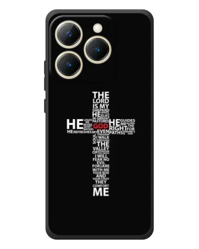 Чехол для Realme 15T с картинкой «Текстовый крест» Чехол для Realme 15T с картинкой «Текстовый крест»