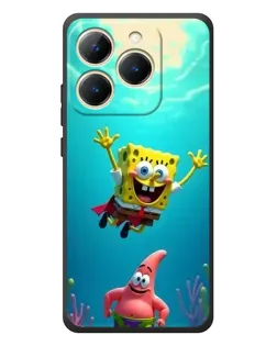 Чехол для Realme 15T с картинкой «Спанч Боб под водой»