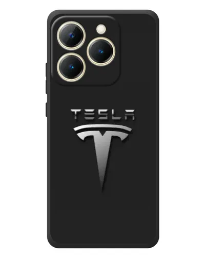 Чехол для Realme 15T с картинкой «Стальной логотип Tesla» Чехол для Realme 15T с картинкой «Стальной логотип Tesla»