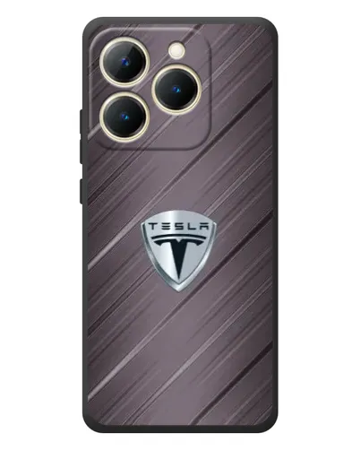 Чехол для Realme 15T с картинкой «Металлическая текстура Tesla» Чехол для Realme 15T с картинкой «Металлическая текстура Tesla»