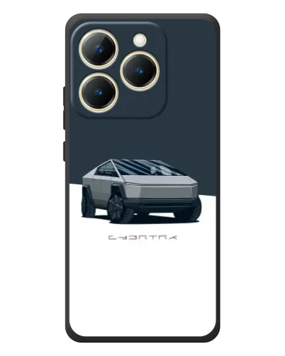Чехол для Realme 15T с картинкой «Серебристый Cybertruck Tesla» Чехол для Realme 15T с картинкой «Серебристый Cybertruck Tesla»