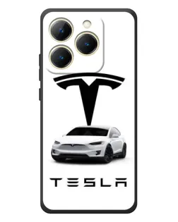Чехол для Realme 15T с картинкой «Tesla White Style»