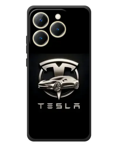 Чехол для Realme 15T с картинкой «Tesla — серебристое авто» Чехол для Realme 15T с картинкой «Tesla — серебристое авто»