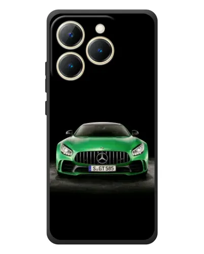 Чехол для Realme 15T с картинкой «Mercedes — неоновый лого» Чехол для Realme 15T с картинкой «Mercedes — неоновый лого»