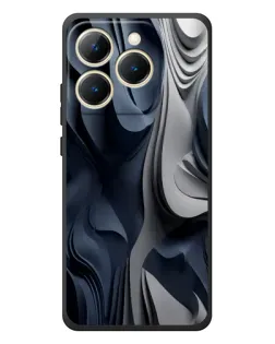 Чехол для Realme 15T с картинкой «Объемные синие складки»